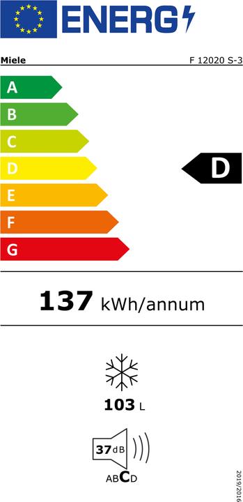 Etichetta energetica Miele F 12020 S-3 (Struttura autonoma, 103 l)