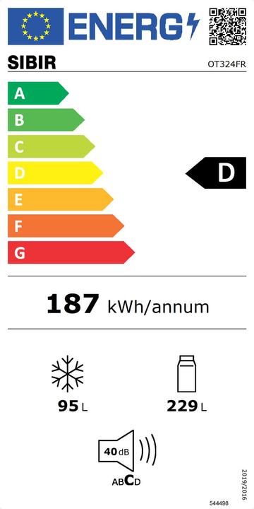 Energy Label Sibir Vintage car OT 324 FR (324 l)