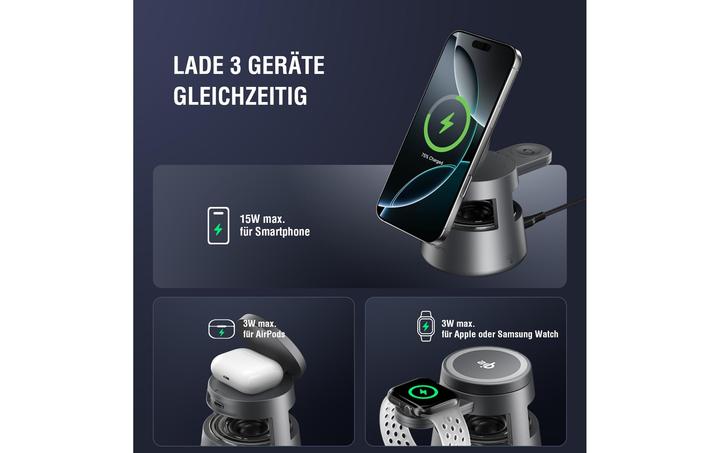 Actual product image 4smarts Wireless Charger Aura Sound, Induktion Ladestandard: Qi2 (30 W)