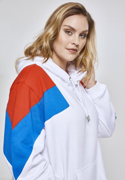 Immagine prodotto Urban Classics Felpa con cappuccio oversize 3-Tone Block da donna (XXL)