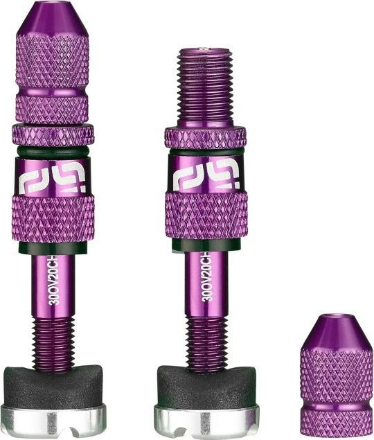 Produktbild e*13 Quick Fill Tubeless Schrader Ventile, 16-24mm Felgentiefe, 2 Stk., eggplant