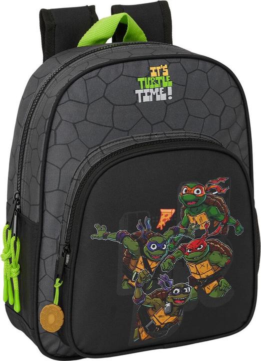 Teenage Mutant NT Schulrucksack Schwarz Grau 27 x 33 x 10 cm
