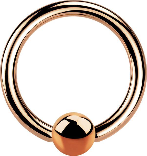 Star Piercing Micro Ball Closure Ring rosegold (ohne Messing, Chirurgenstahl 316L)