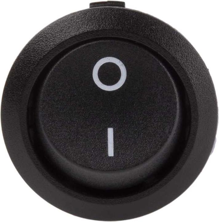 Actual product image Arcolectric SPST 1/0 marking round rocker switch
