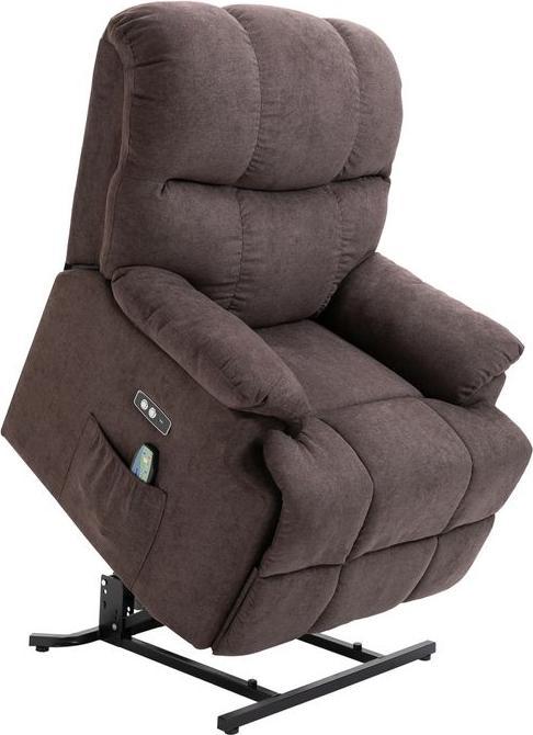 Image du produit Swisshandel24 Massagesessel mit Aufstehhilfe, Wärme, USB-Fernbedienung, Braun 83x95x105cm