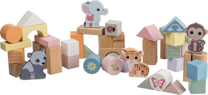 Actual product image Jouéco The Wildies Family wooden stack 50 pieces