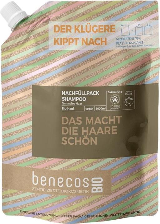 Produktbild Benecos NF Shampoo Hanf - Das macht die Haare schön (1000 ml, Flüssiges Shampoo)
