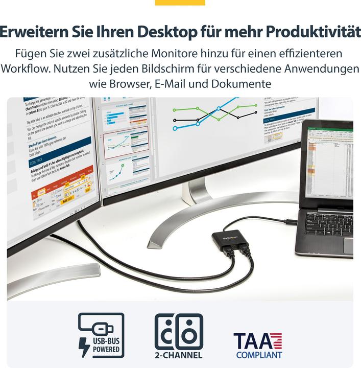 Produktbild StarTech USB32HD2 (HDMI, 31.50 cm)