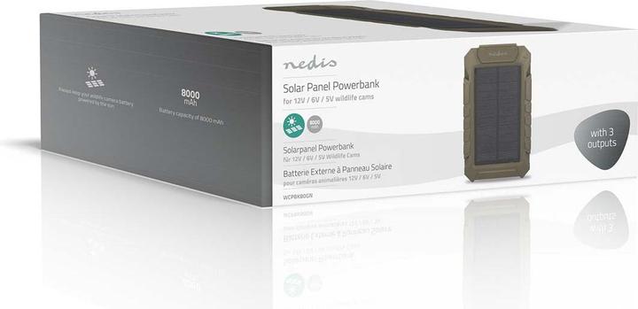 Produktbild Nedis Sonnenkollektor | 5 / 6 / 12 V DC | 0.5 A / 1.0 A A | DC Jack | Zubehör für: WCAM130GN / WCAM1