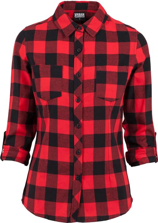 Actual product image Urban Classics Ladies Turnup Checked Flanell Shirt (S)