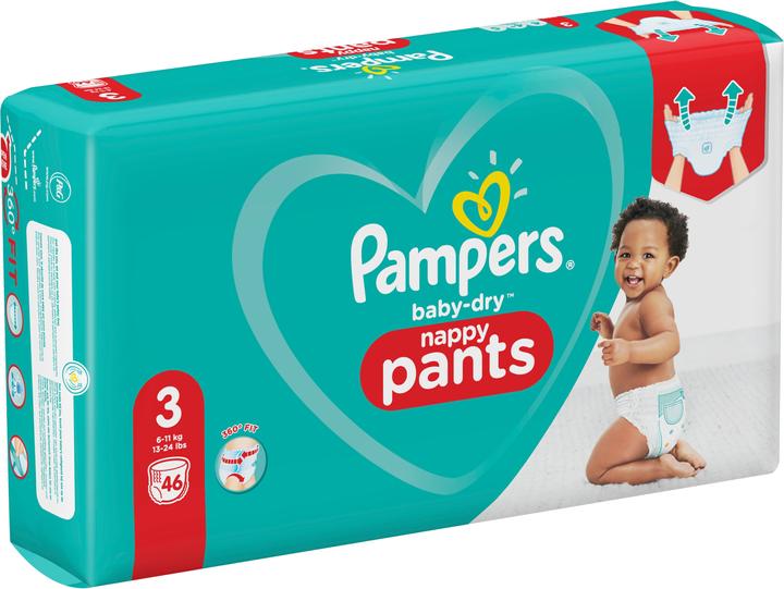 Produktbild Pampers Baby Dry Pants (Gr. 3, Tragepack, 46 Stück)