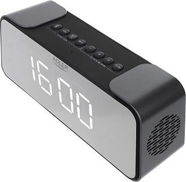 Actual product image Adler Wireless alarm clock with radio AD 1190 AUX in, Silver/Black, Alarm function