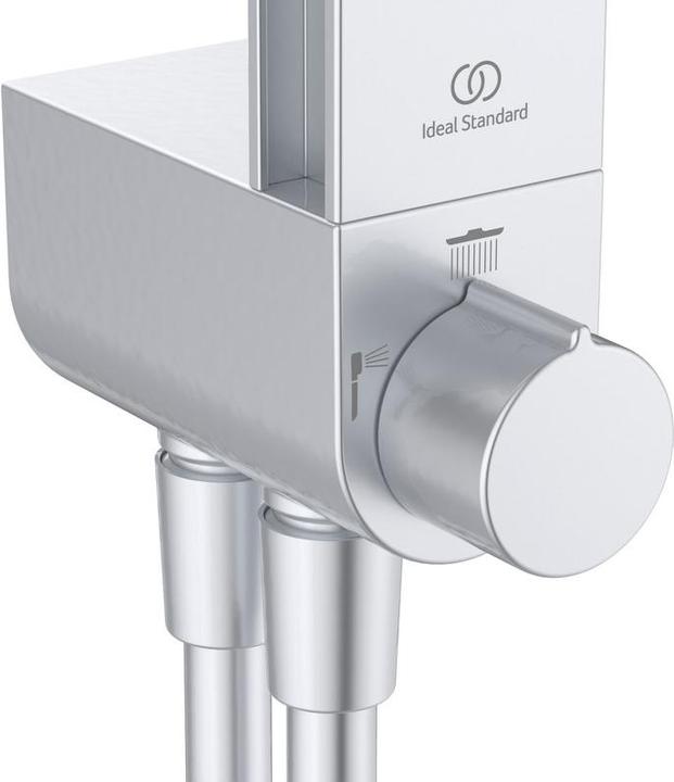 Produktbild Ideal Standard Duschsystem Alu+ ohne Armatur, 2 Ablagen, 2F-Handbrause, 2F-Kopfbrause