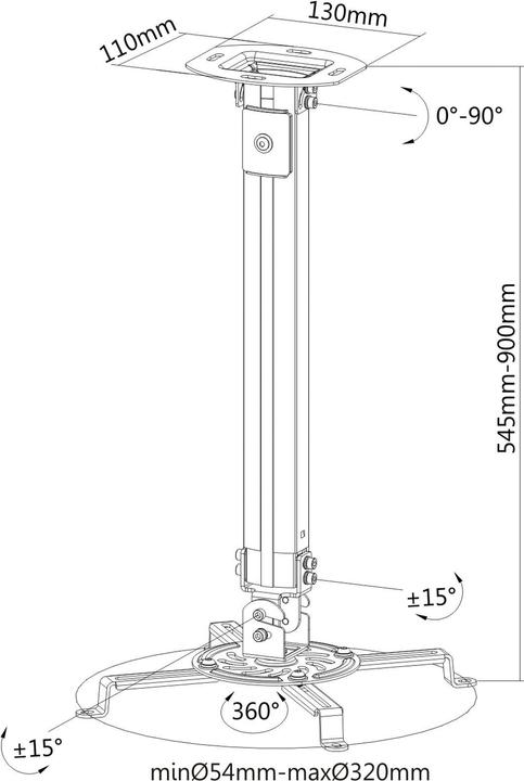 Actual product image PureMounts Spider 20W (Ceiling)