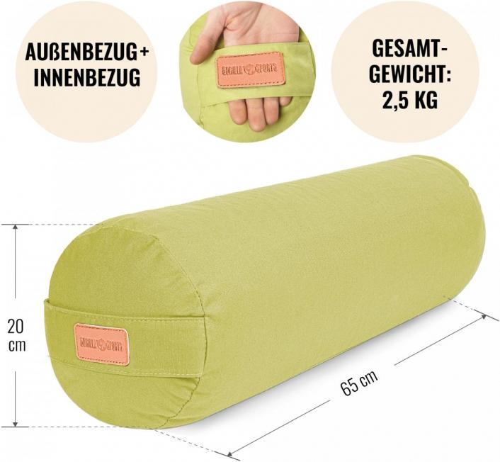 Actual product image Gorilla Sports Yoga Bolster