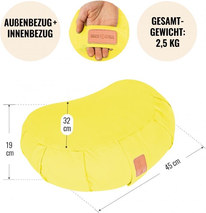 Produktbild Gorilla Sports Yoga Halbmondkissen (19 cm)
