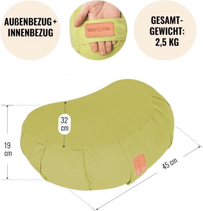 Produktbild Gorilla Sports Yoga Halbmondkissen (19 cm)