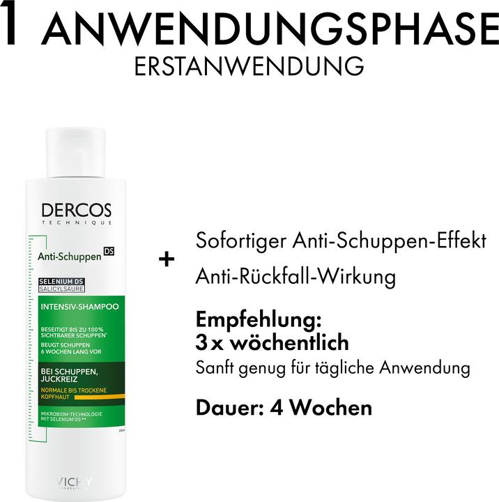 Produktbild Vichy Dercos Anti-Schuppen Shampoo trockene Kopfhaut (200 ml, Flüssiges Shampoo)