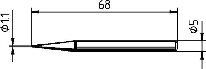 Actual product image Kurtz Ersa Iron Point Tip 1mm (Soldering tip)