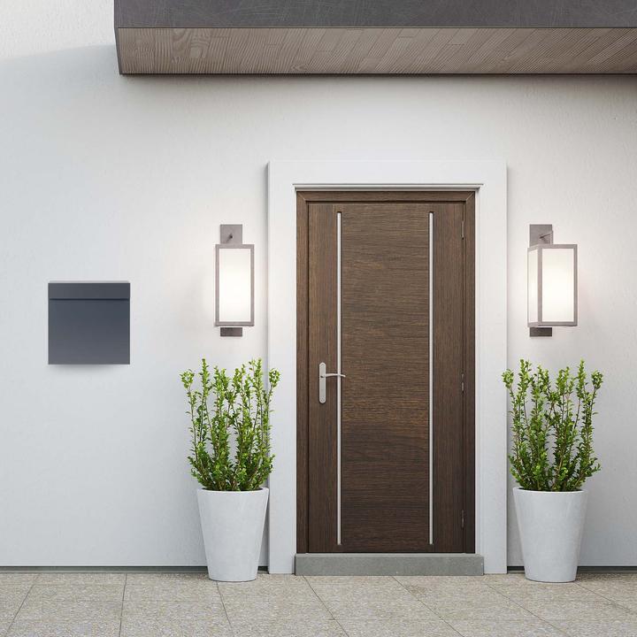Produktbild Wiltec Briefkasten V49 Anthrazit 370x105x370mm Schloss Zeitung pulverbeschichtet