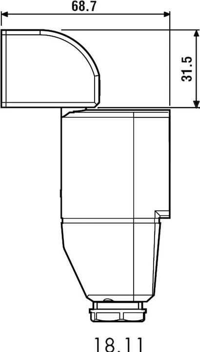 Image du produit Finder Détecteur de mouvement IR 10 A, série 18 18.11.8.230.0000 Tension d'utilisation 230 V/AC Angle (8 m)