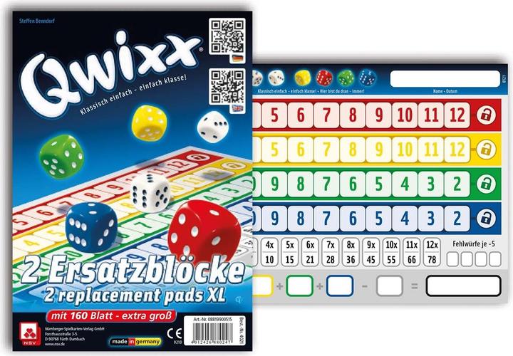 Produktbild NSV Qwixx XL Zusatzblöcke (Deutsch)