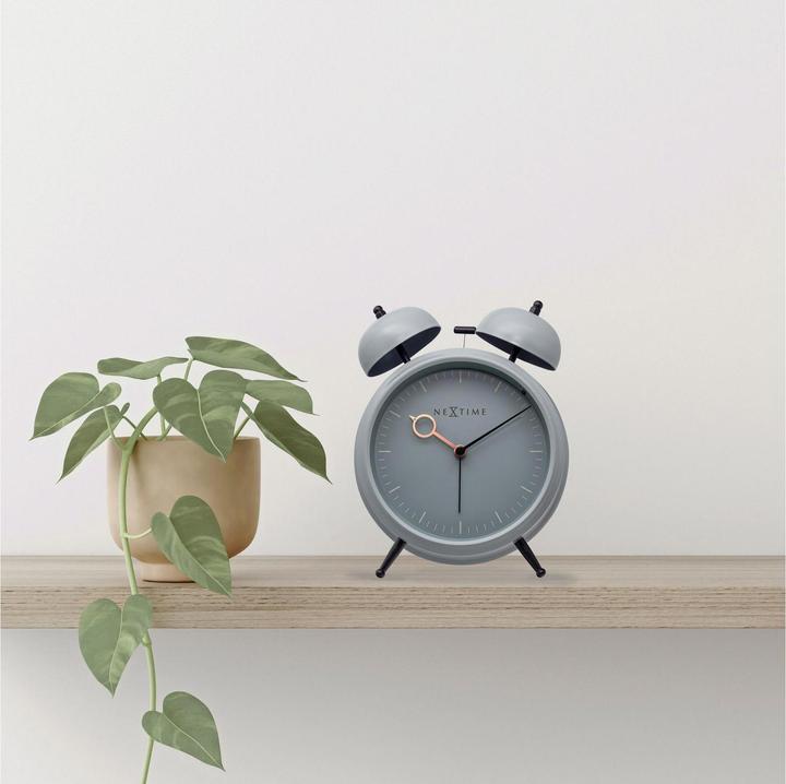 Actual product image Nextime Classic Alarm Clock Golden Hour Blue Grey