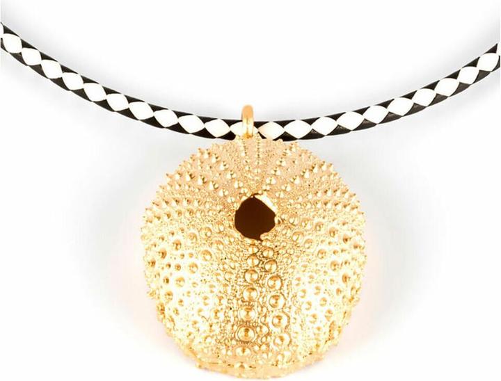 Produktbild Shabama Trenc Luxe Damenhalskette Messing Flash Plated Gold Leder 38cm (Messing)