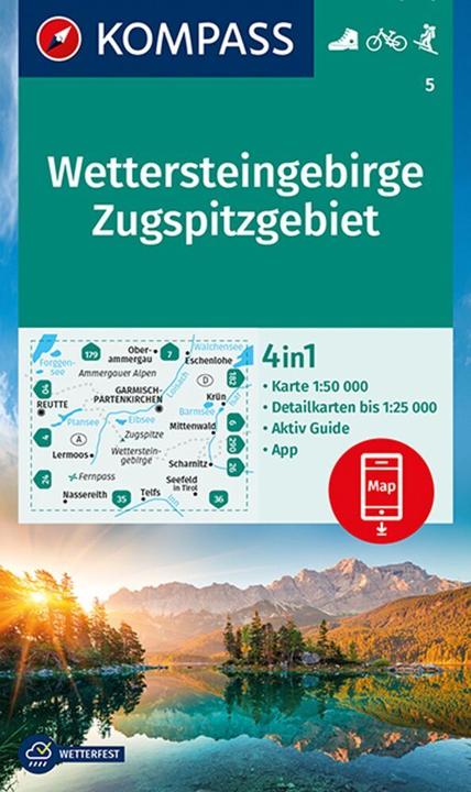 Produktbild KOMPASS Wanderkarte Wettersteingebirge