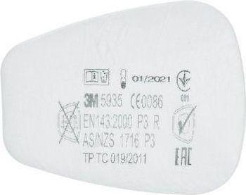 3M Particulates Filter for use with 5000 Series Respirator 5935 (P3 R, 20 x)