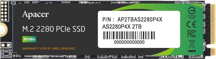 Actual product image Apacer SSD 2TB 2.1/1.7G AS2280P4X M.2 APA (2000 GB, M.2 2280)