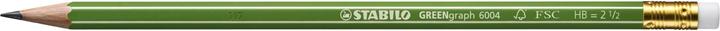 Produktbild STABILO GREENgraph Bleistift mit Radiergummi HB (2.20 mm, HB, 1 x)