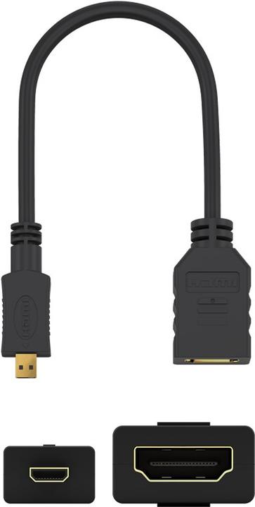 Actual product image Goobay Micro HDMI D – HDMI Buchse (0.15 m, HDMI)