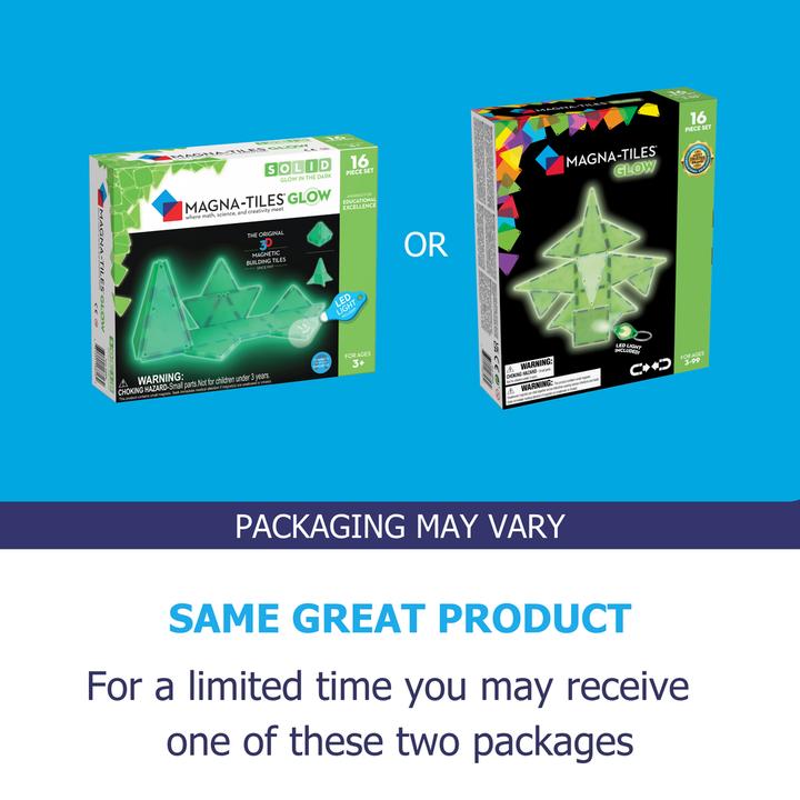 Actual product image Magna-Tiles Glow in the Dark Set (16 pieces)