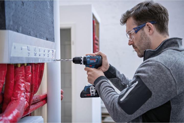 Productafbeelding Bosch Professional Accu klopboormachine GSB 18V-90 C Professional, 18Volt, blauw/zwart, 2x Li-Ion accu 4.0 (Oplaadbare batterij)
