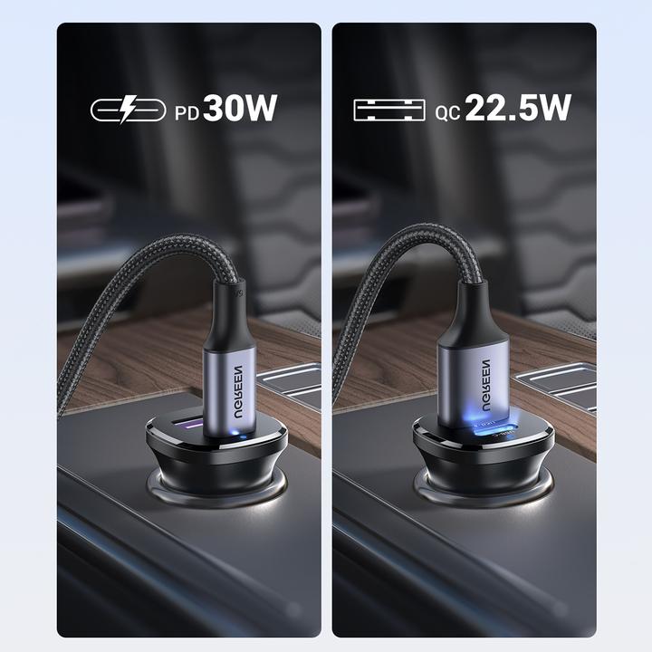 Immagine prodotto Ugreen Caricabatterie da auto EC305 25845 USB-C USB-A 30W - nero
