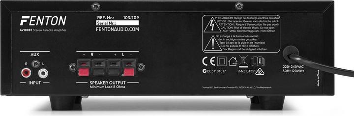 Image du produit Fenton Amplificateur stéréo AV100BT (Amplificateur)