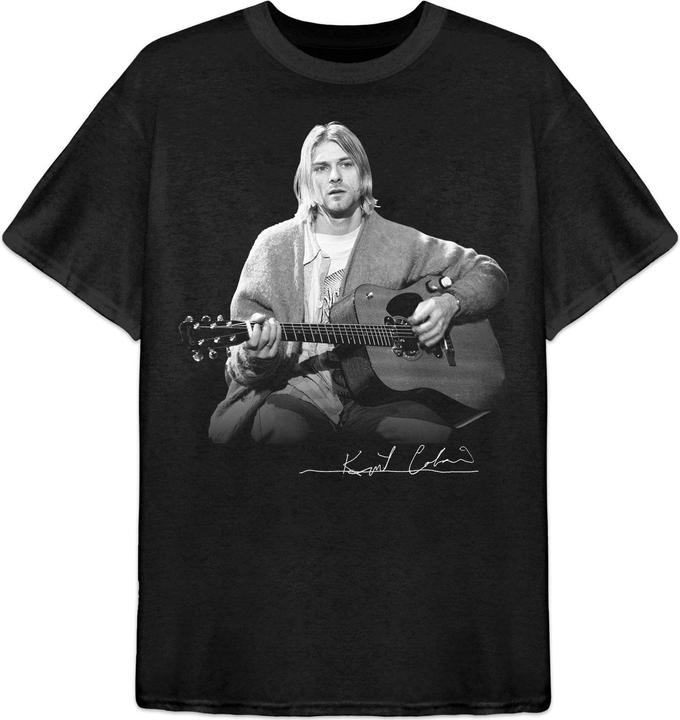 Kurt Cobain Erwachsene Gitarre Live Fotoshooting Baumwolle TShirt (S)