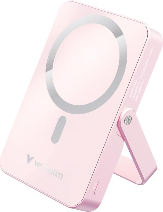 Produktbild Verbatim Charge ‘n’ Go Power Bank with Stand Magnetic Wireless 10000mAh - Pink (10000 mAh, 20 W, 37 Wh)