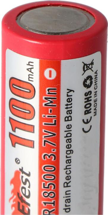 Actual product image Efest Akku IMR 18500 V1 - (Pluspol flach) (1 pcs., 18500, 1100 mAh)