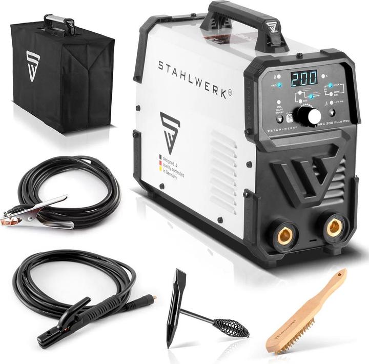 Stahlwerk Schweissgerät ARC 200 Puls Pro MMA E Hand Lift TIG Pulsfunktion 200 A