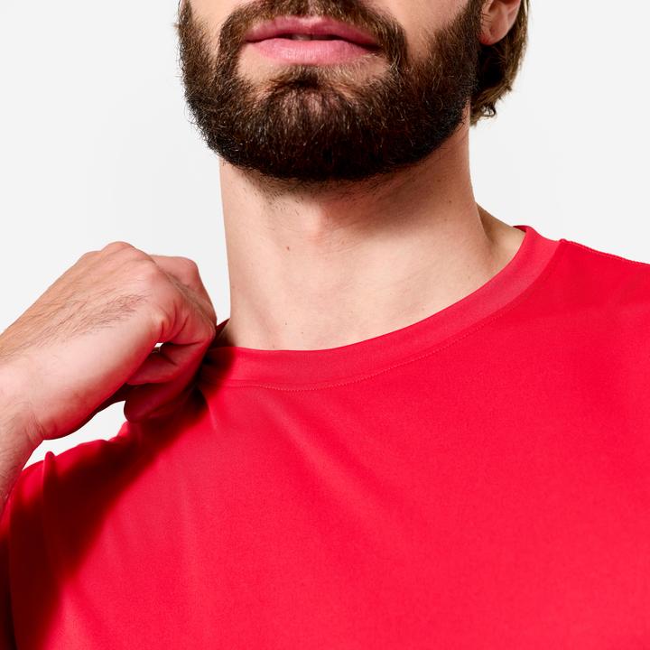 Actual product image Domyos T-Shirt Herren atmungsaktiv Rundhalsausschnitt - rot (3XL)