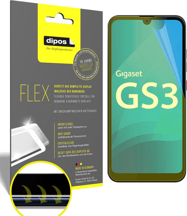 Immagine prodotto Dipos Pellicola Protettiva Full-Cover 3D (2 Pezzo/i, Gigaset GS3)