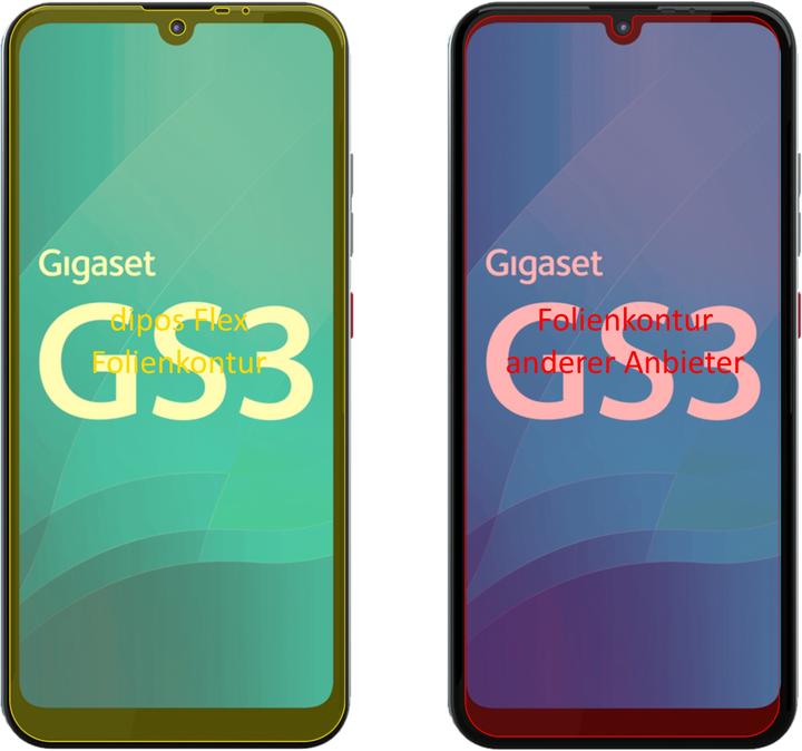 Immagine prodotto Dipos Pellicola Protettiva Full-Cover 3D (2 Pezzo/i, Gigaset GS3)