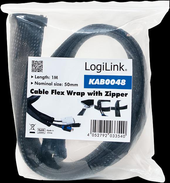 Immagine prodotto LogiLink Protezione dei cavi con cerniera (Tubo cavi, 100 cm)