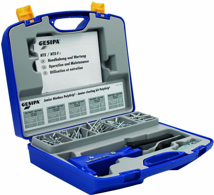 Gesipa Blind Rivet Assortment Junior Rivet Box PolyGrip (275 mm)