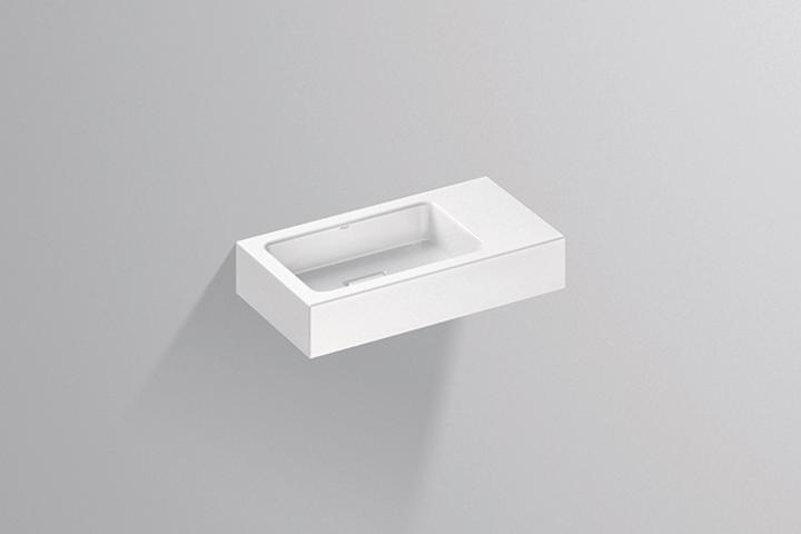 Alape wash basin WT.XS500.L, rectangular W: 500mm H: 100mm D: 268mm, 4291000000, white (268 mm, 500 mm)