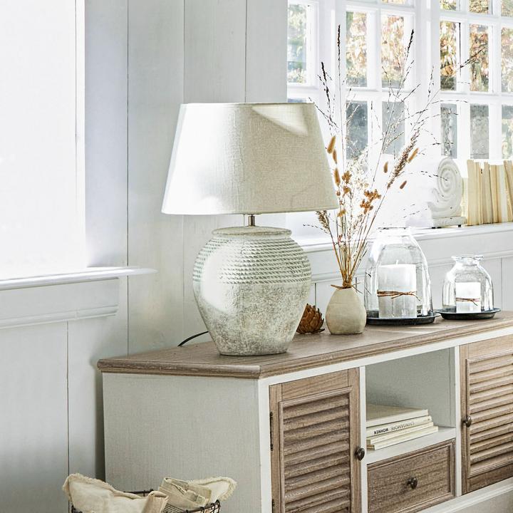 Produktbild Loberon Tischlampe Brookline grau/creme (E27)