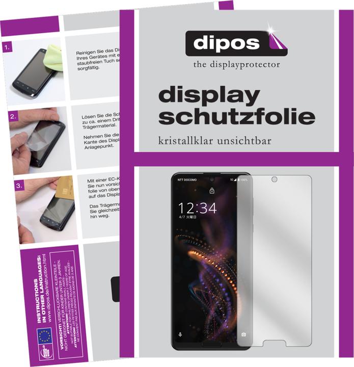 Actual product image Dipos Screen Protector Crystalclear (5 Piece, Sharp Aquos R5G)