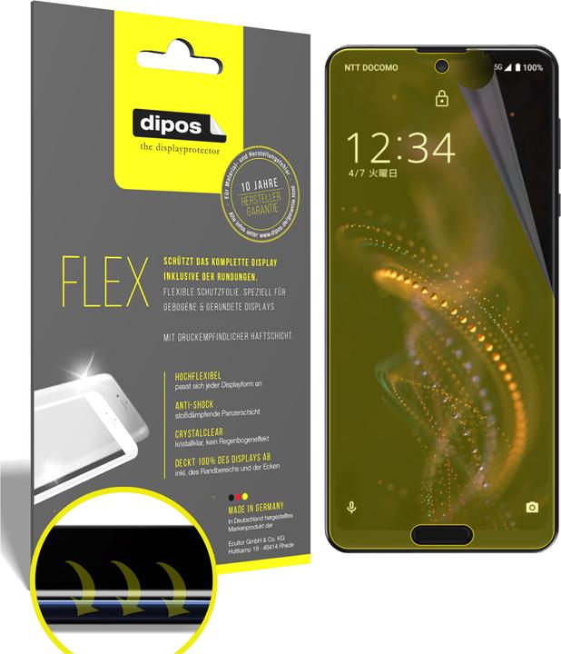 Actual product image Dipos Screen Protector Full-Cover 3D (2 Piece, Sharp Aquos R5G)